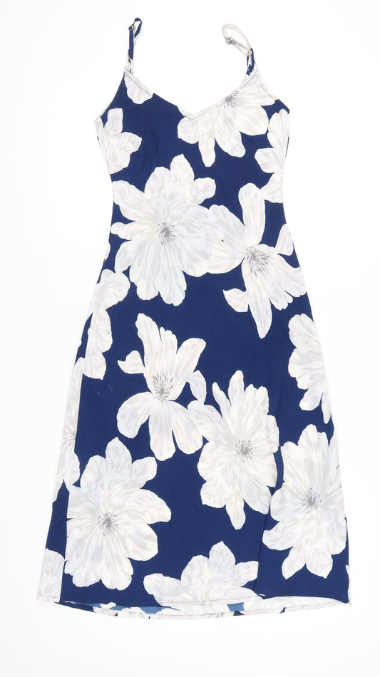 Dancing Leopard Women’s Blue Floral Slip Dress Size 6