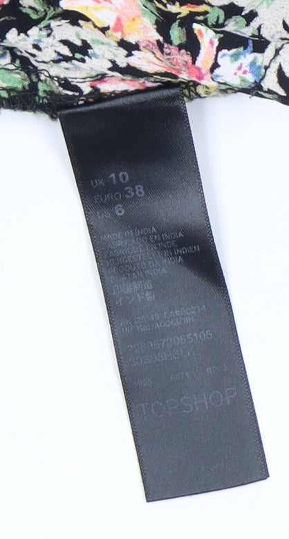 Topshop Women's Tall Floral Hot Pants, Multicoloured, Size 10