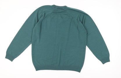 Country Trader Men's Green M V-Neck Pullover Jumper