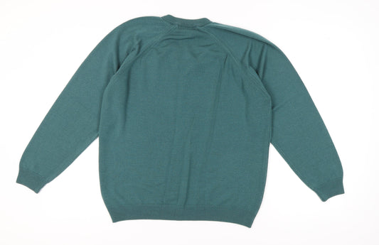 Country Trader Men's Green M V-Neck Pullover Jumper