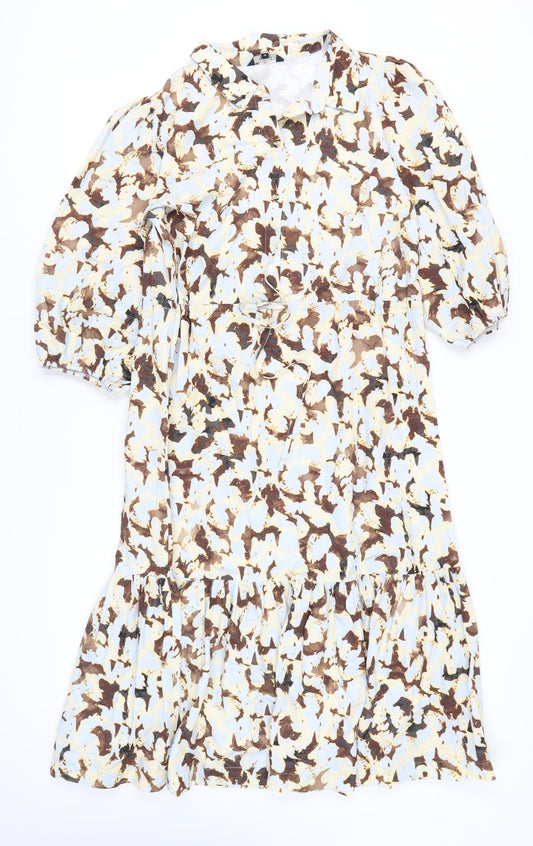 Next Women's Multicoloured Dress Size 16 with Buttons