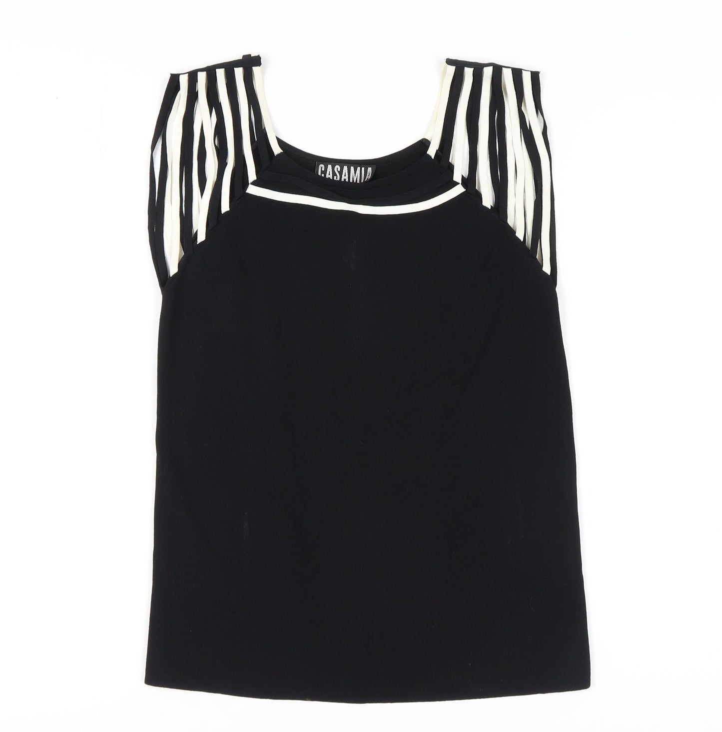Womens UK Size M Casamia Black Basic Tank