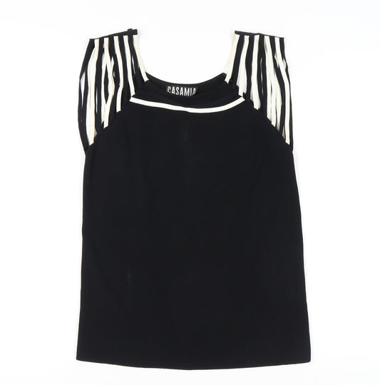 Womens UK Size M Casamia Black Basic Tank