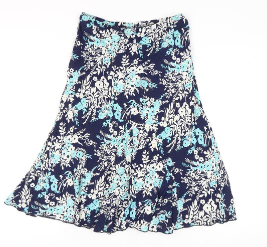 Marks and Spencer Women's Floral A-Line Skirt - Size 10