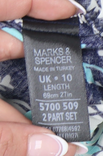 Marks and Spencer Women's Floral A-Line Skirt - Size 10