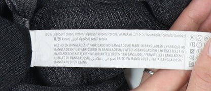 Bershka Unisex Grey Jersey T-Shirt, Size 12, Casual Style