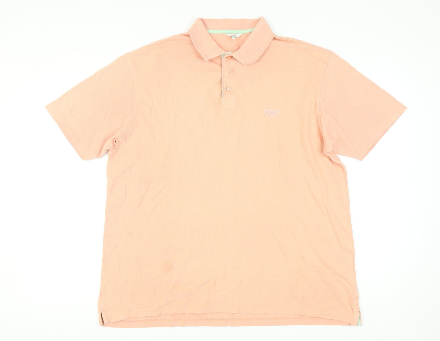 Cotton Traders Men's Pink 2XL Polo Short Sleeve