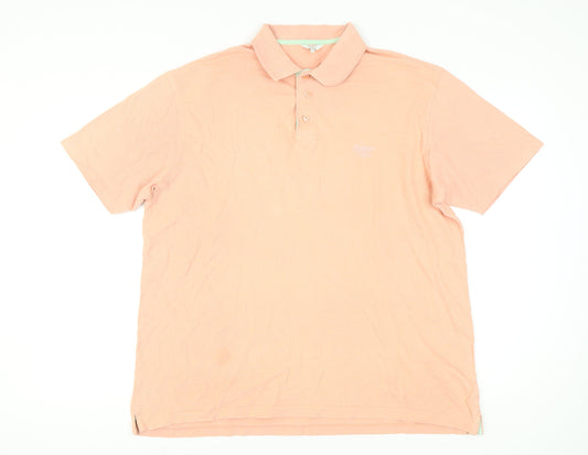 Cotton Traders Men's Pink 2XL Polo Short Sleeve