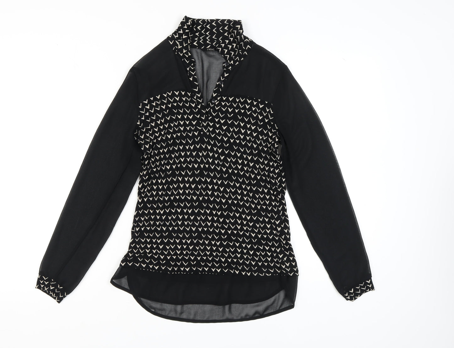 Womens UK Size 8 NEXT Black Basic Blouse