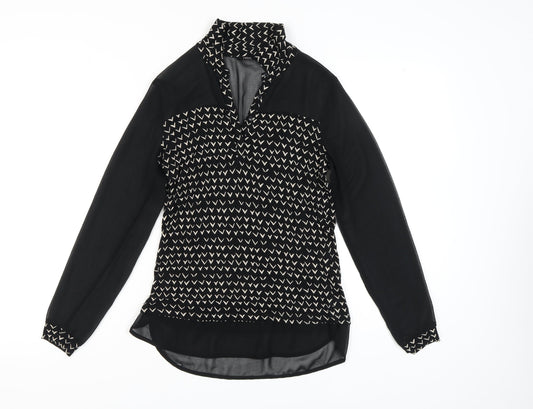 Womens UK Size 8 NEXT Black Basic Blouse