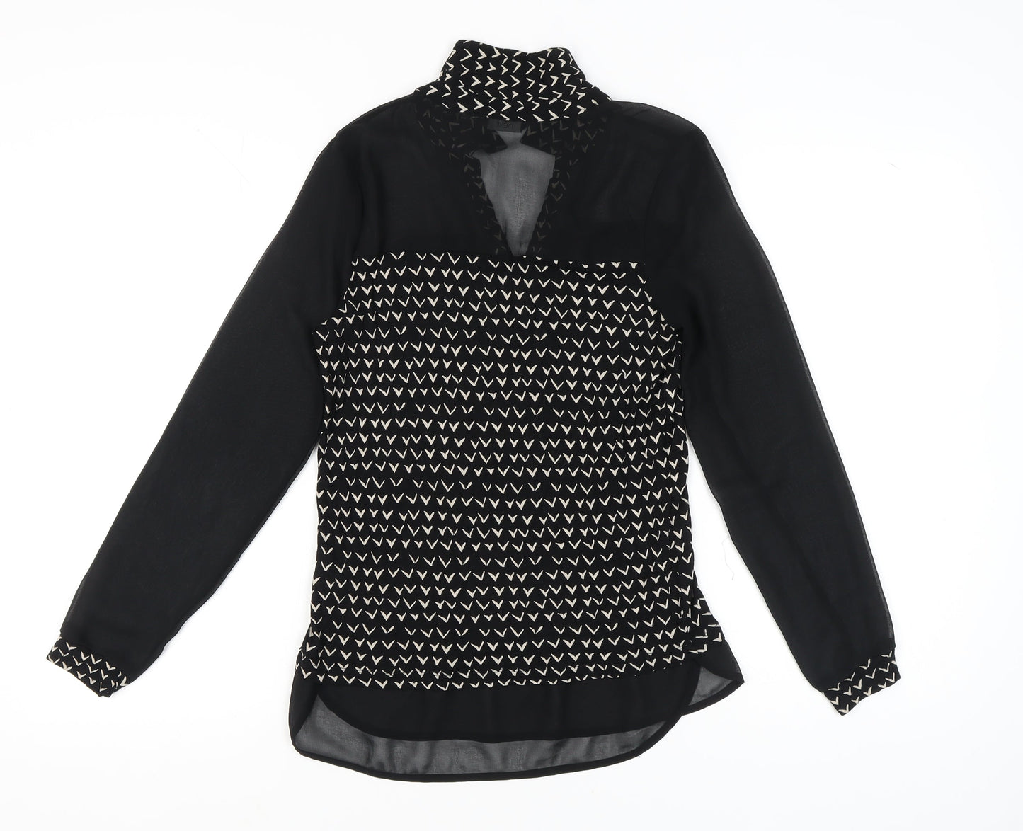 Womens UK Size 8 NEXT Black Basic Blouse