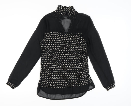 Womens UK Size 8 NEXT Black Basic Blouse