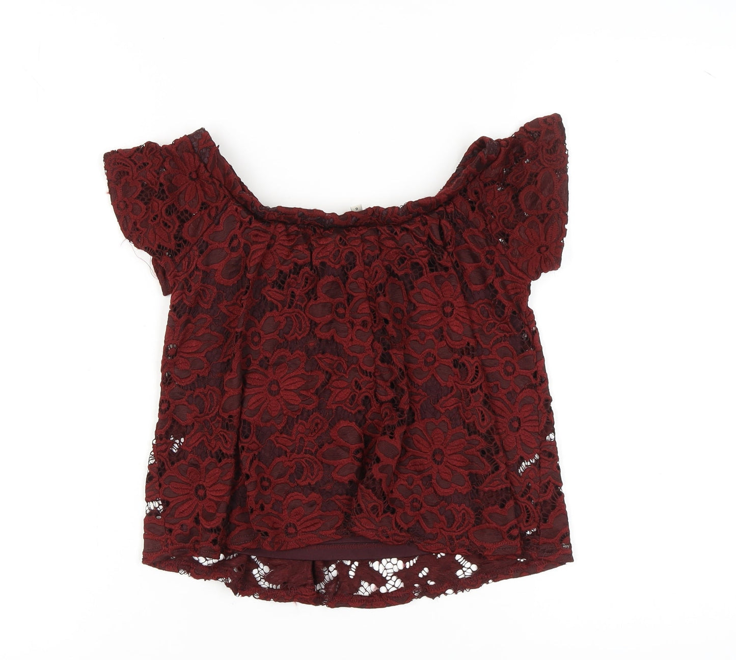 Womens UK Size 6 River Island Red Basic Blouse