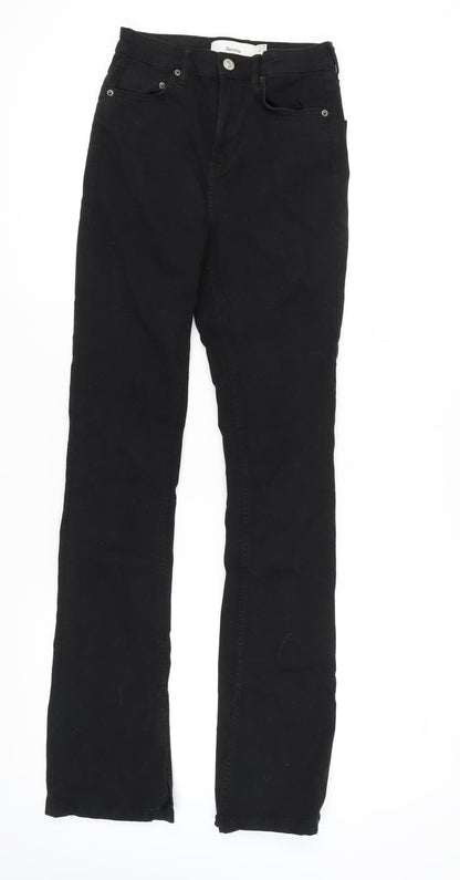 Bershka Women's Black Straight Jeans Size 8