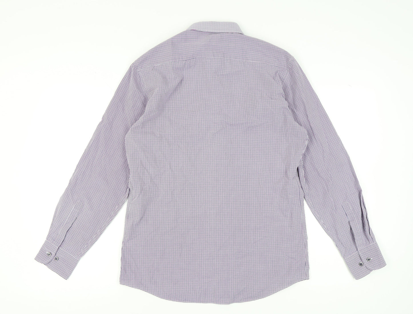 Marks and Spencer Men's Multicoloured Check Shirt, Size 15