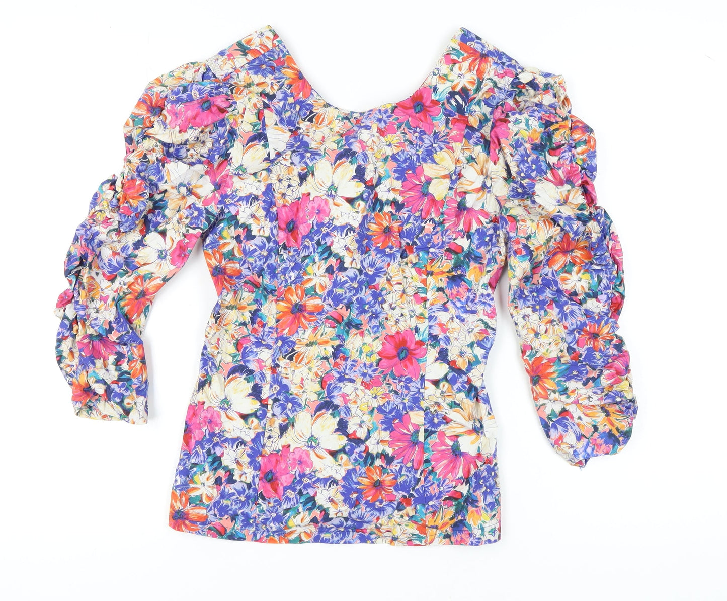 Womens UK Size M Zara Multicoloured Tunic Blouse