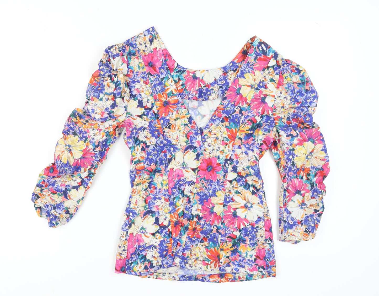 Womens UK Size M Zara Multicoloured Tunic Blouse