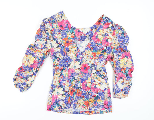 Womens UK Size M Zara Multicoloured Tunic Blouse