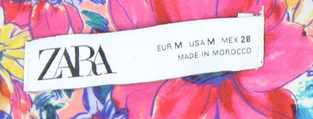 Womens UK Size M Zara Multicoloured Tunic Blouse