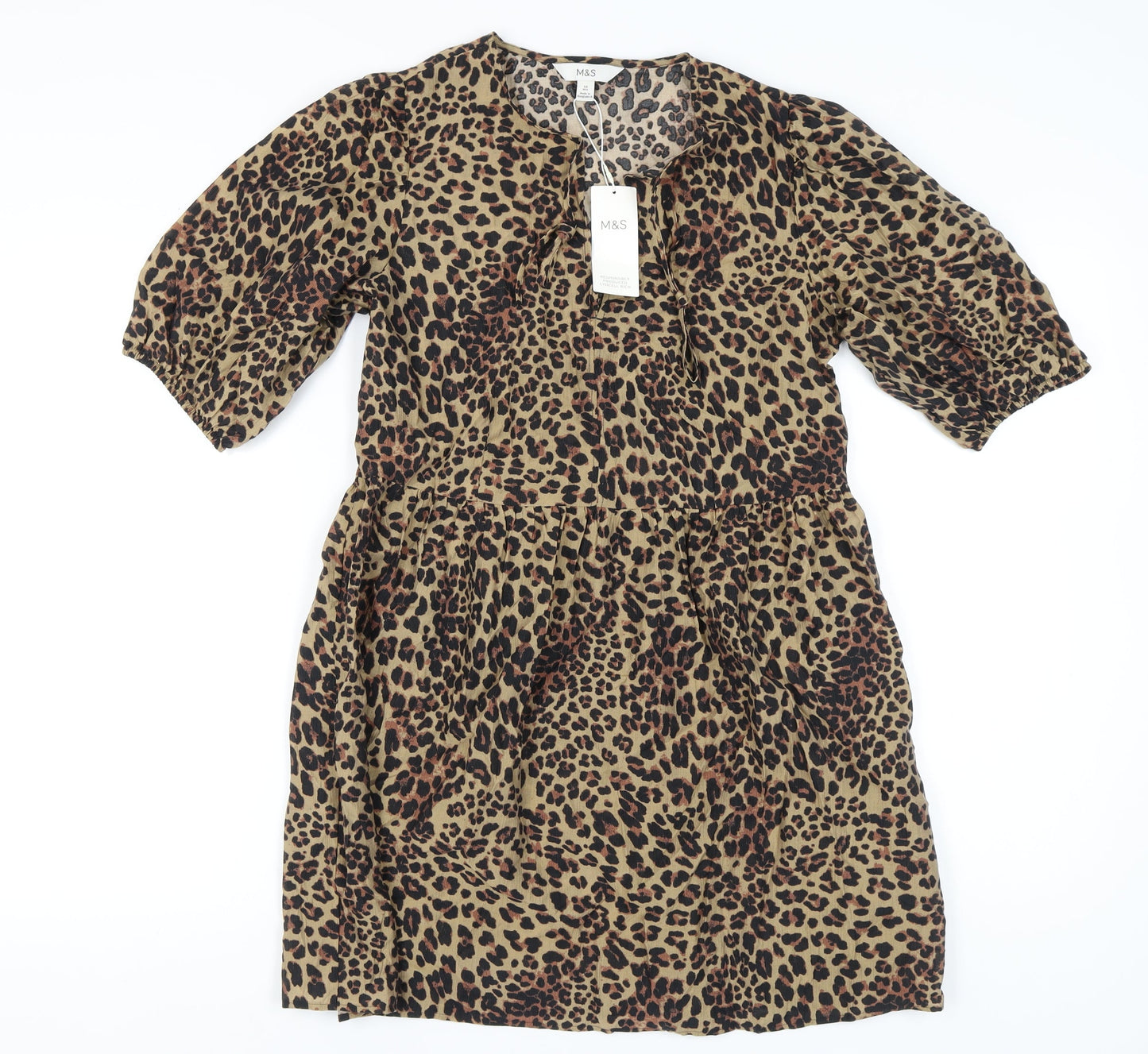 Marks and Spencer Women's Leopard Print Dress Size 10