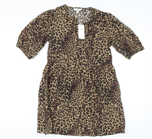 Marks and Spencer Women's Leopard Print Dress Size 10
