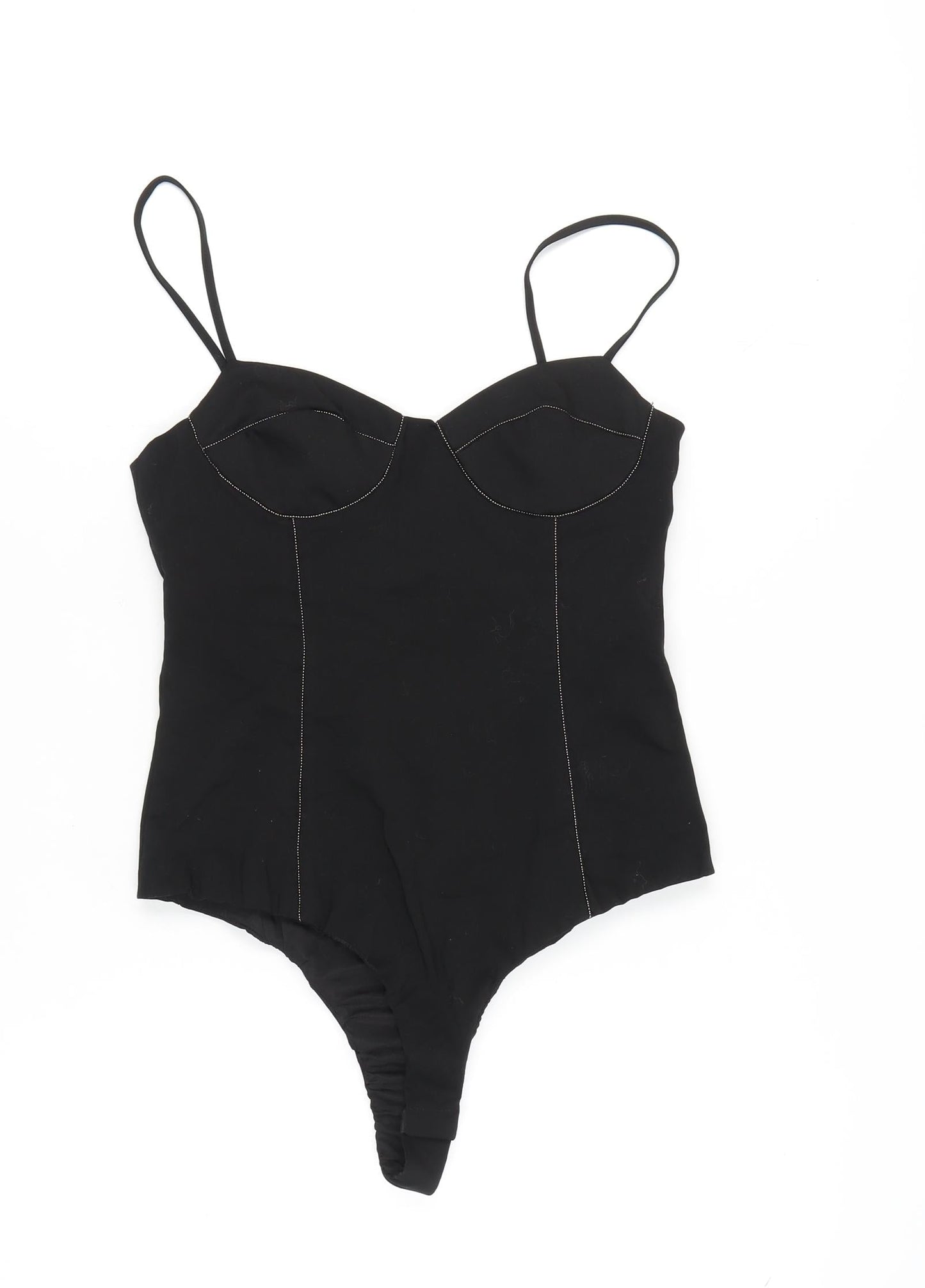 Zara Women’s Black Bodysuit M Sleeveless Party Chic