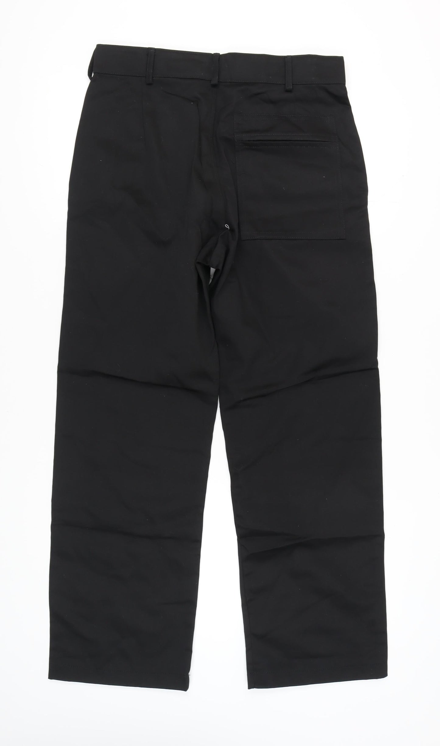 Smartwear Men's Black Cargo Trousers, Size 34, Regular Fit