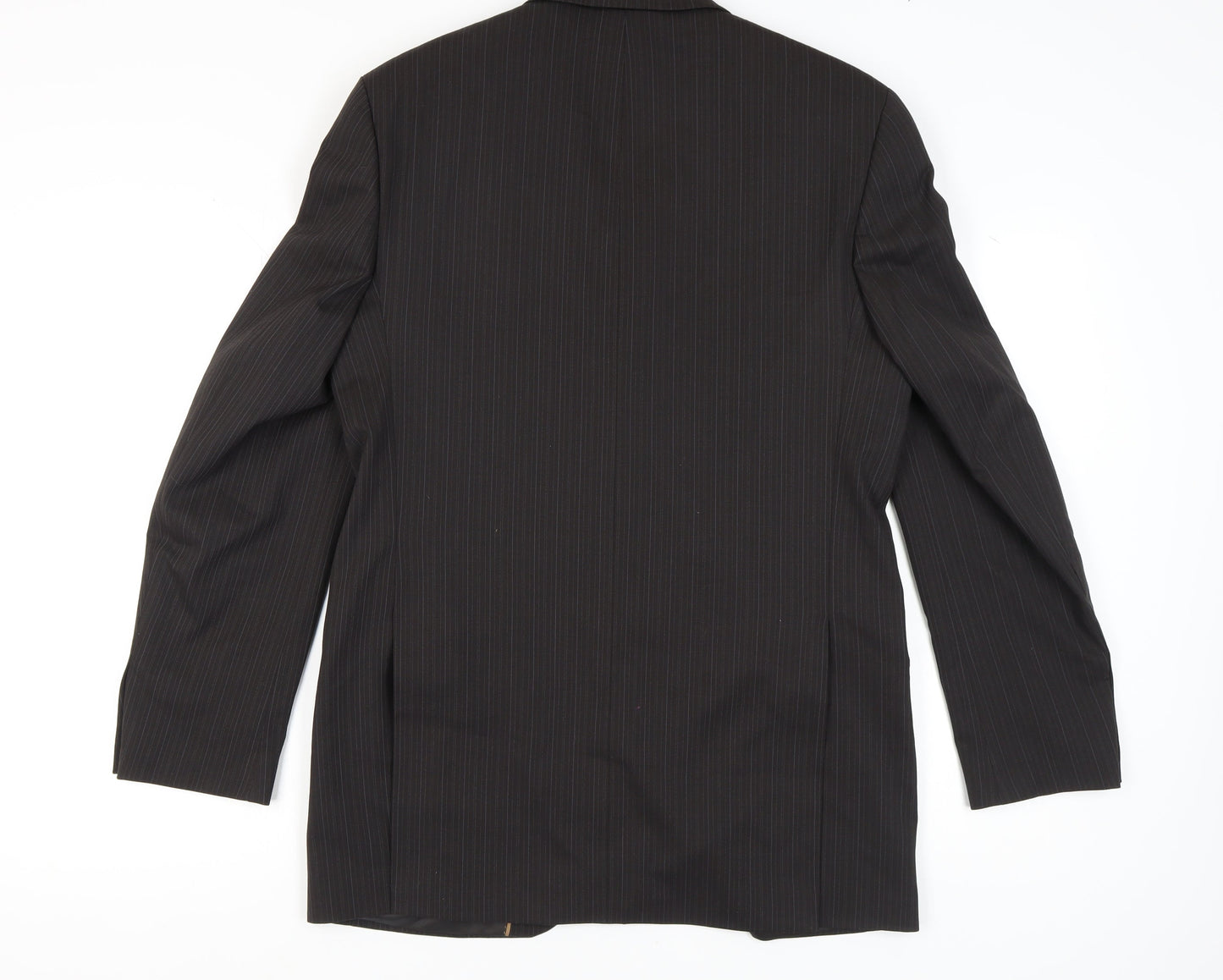 Next Men's Black Striped Blazer 40L Long Jacket