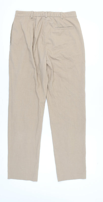 Womens UK Size 12 Marks and Spencer   Beige Trousers