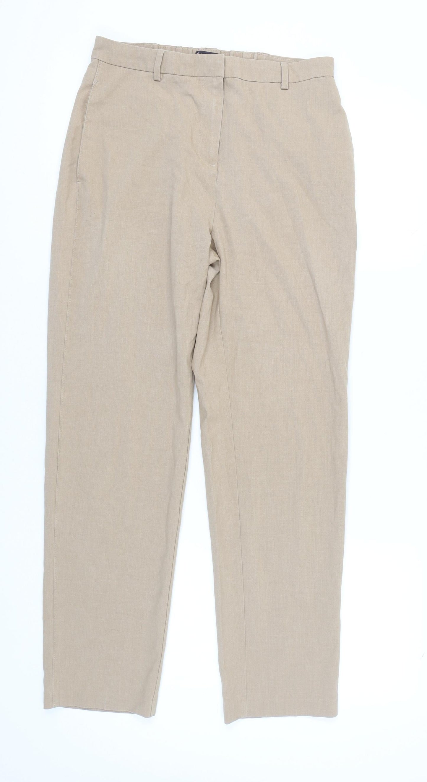 Womens UK Size 12 Marks and Spencer   Beige Trousers