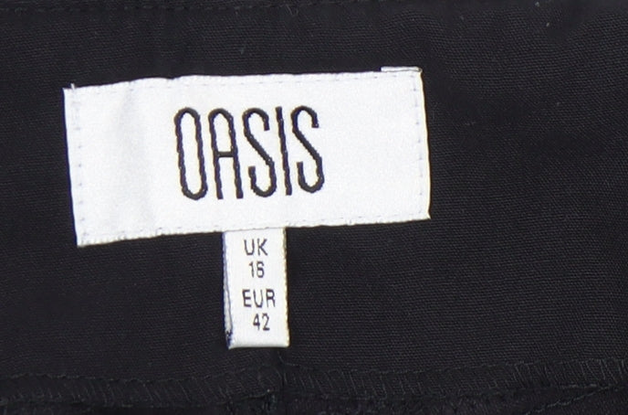 Womens UK Size 16 Oasis   Black Trousers