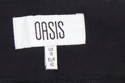 Womens UK Size 16 Oasis   Black Trousers