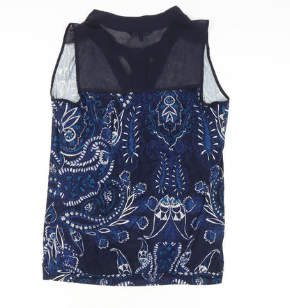 Next Women's Blue Paisley Tunic Blouse Size 10