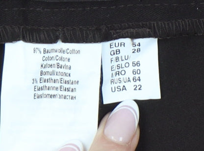 COSMA Women's Black Trousers, Size 28 - Classic Style