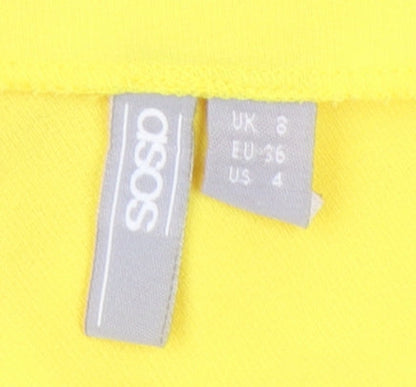 Womens UK Size 8 ASOS One-Piece Yellow Jumpsuit