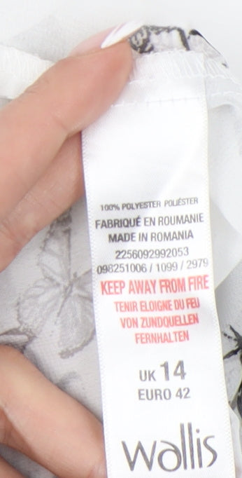 Womens UK Size 14 Wallis White Wrap