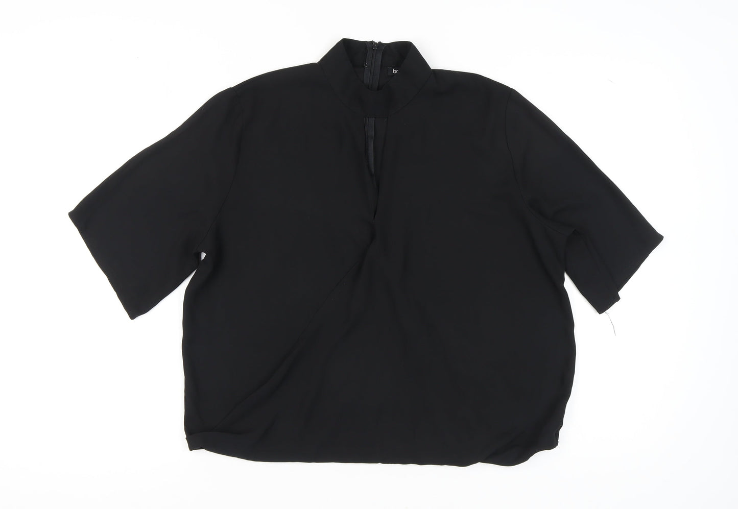 Boohoo Women's Black High Neck Top, Size 14