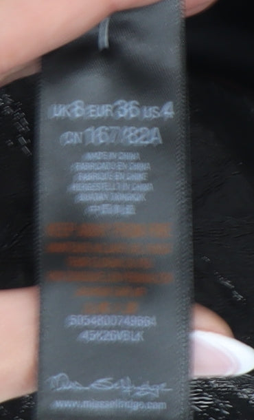 Miss Selfridge Women's Black Pencil Skirt Size 8