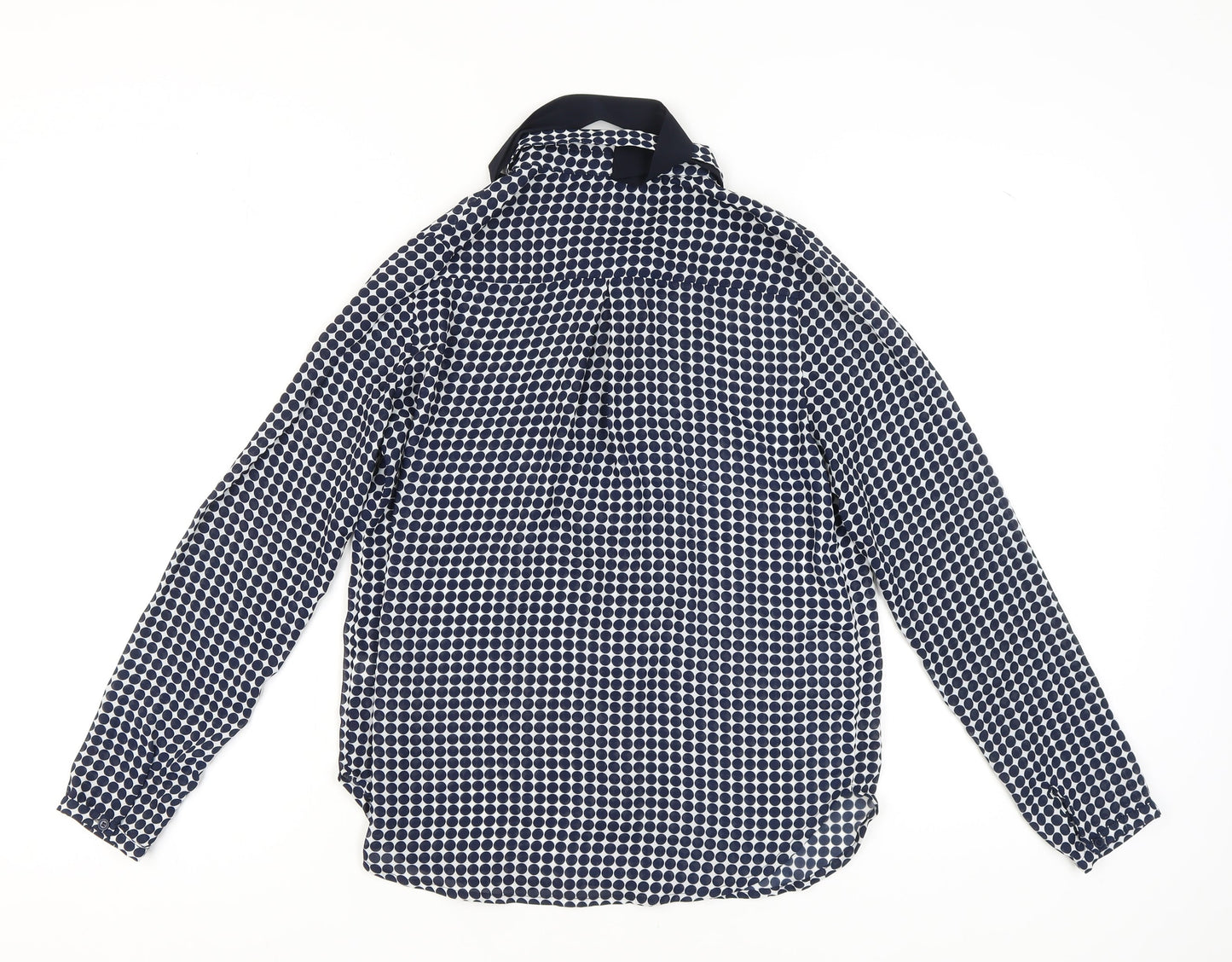 Elodie Women's Blue Polka Dot Long Sleeve Blouse