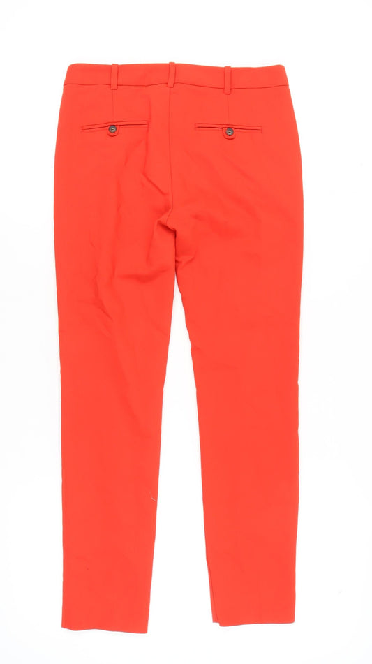 Womens UK Size 6 Zara Regular Fit  Red Trousers