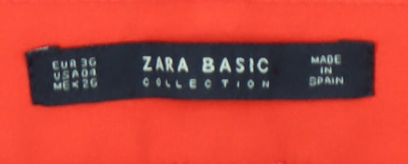 Womens UK Size 6 Zara Regular Fit  Red Trousers