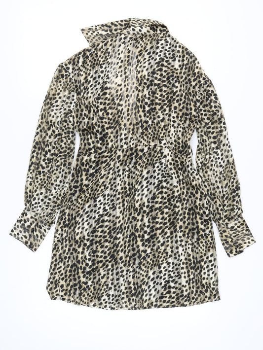 River Island Women's Multicoloured Animal Print Shirt Dress
