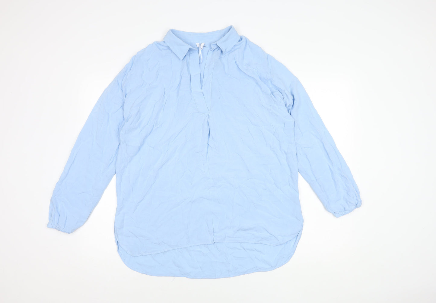 John Lewis Women's Blue Blouse, Size 14, Long Sleeve