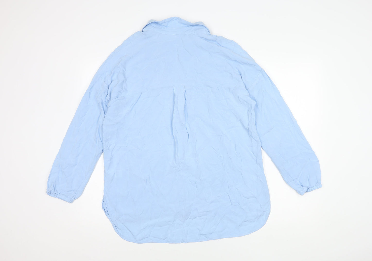 John Lewis Women's Blue Blouse, Size 14, Long Sleeve