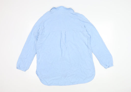 John Lewis Women's Blue Blouse, Size 14, Long Sleeve