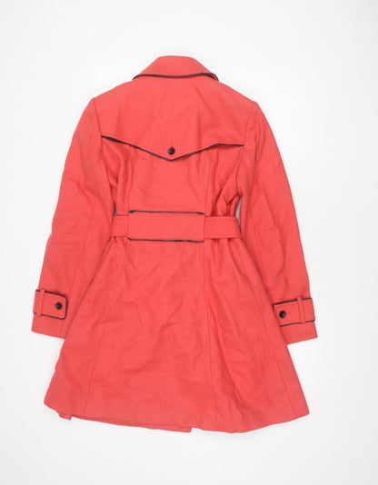 Jane Norman Women's Red Trench Coat Size 12