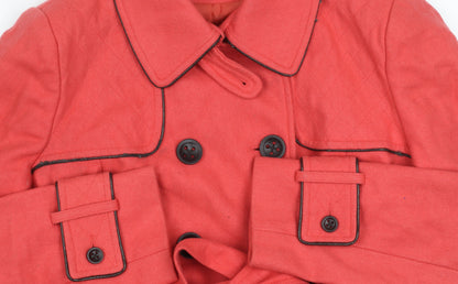 Jane Norman Women's Red Trench Coat Size 12