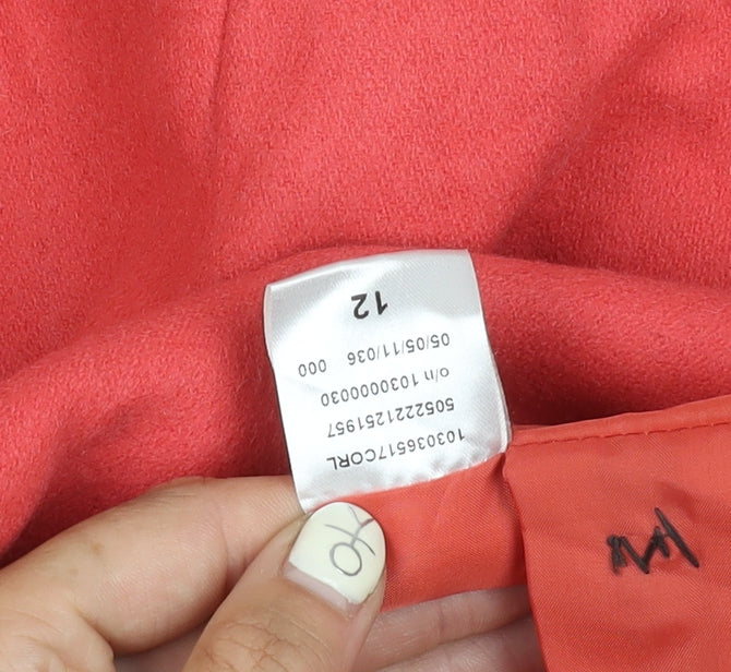 Jane Norman Women's Red Trench Coat Size 12