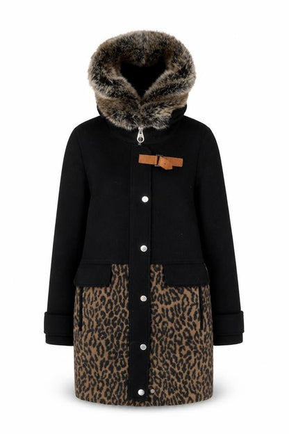 Womens UK Size 8 Karen Millen Black Parka Coat