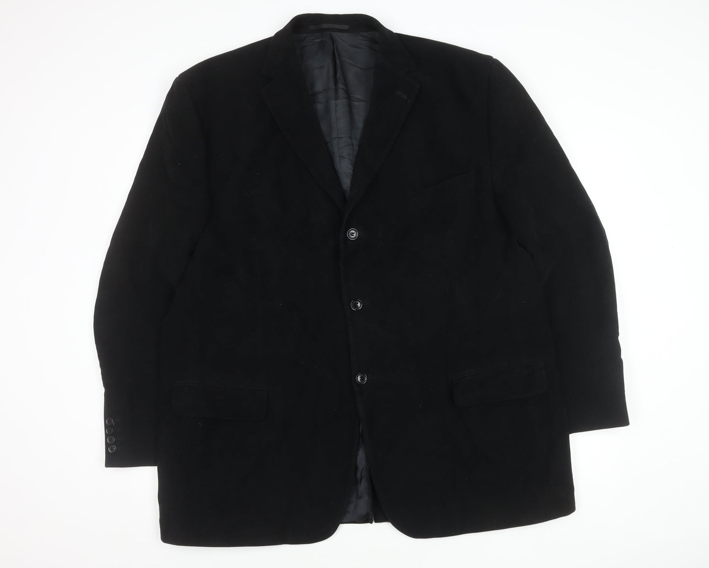 Mens UK Size L Dehavilland Black Overcoat